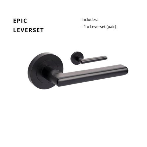 Zanda Epic Lever Set Door Handle Only Matte Black