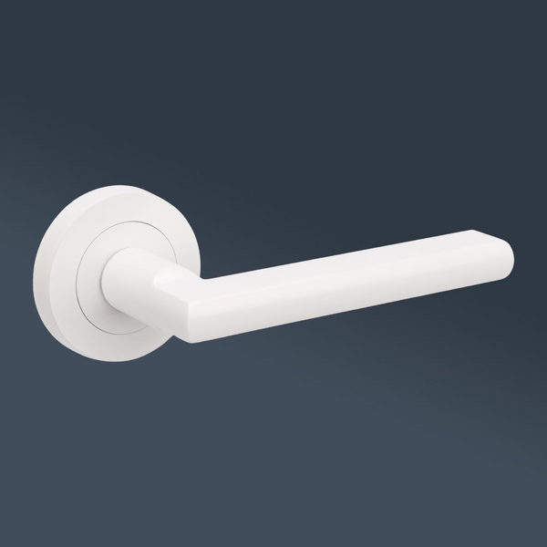 Zanda Epic Integrated Privacy Lever Set Door Handle Matte White