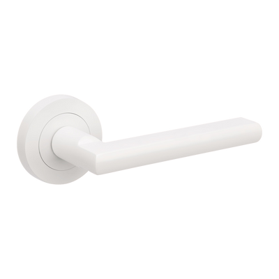 Zanda Epic Integrated Privacy Lever Set Door Handle Matte White