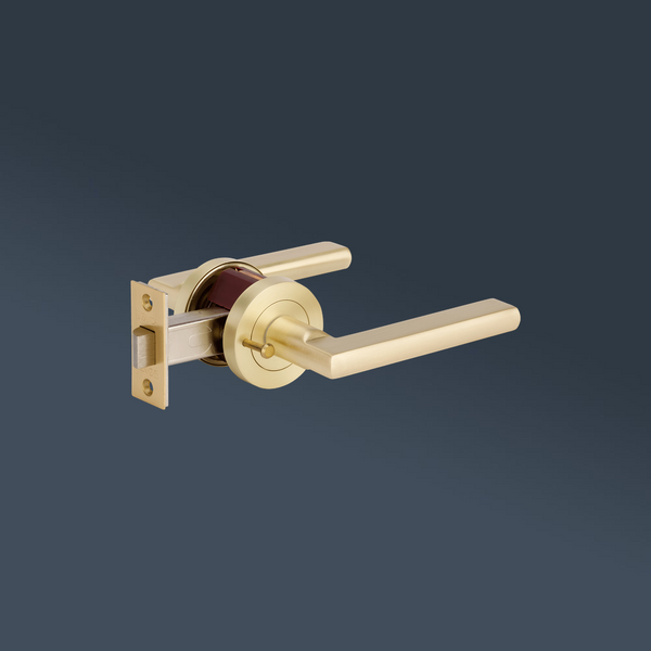 Zanda Epic Integrated Privacy Lever Set Door Handle Satin Brass