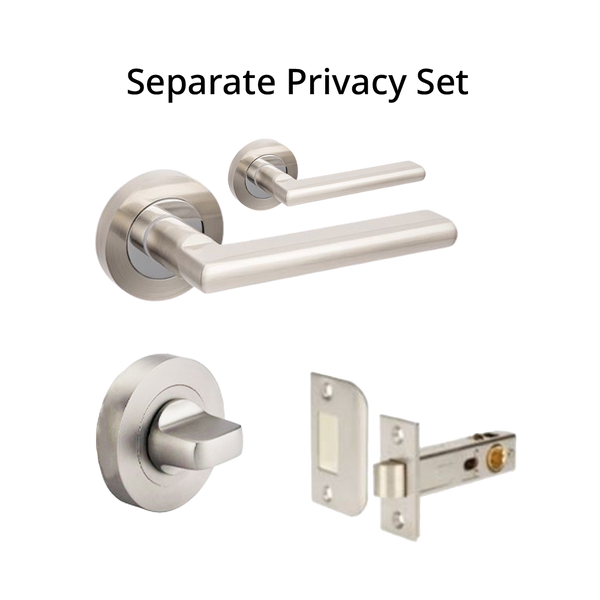 Zanda Epic Privacy Lever Set Door Handle Brushed Nickel/ Chrome Plated