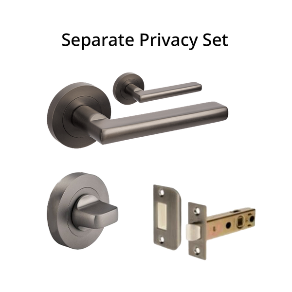 Zanda Epic Privacy Lever Set Door Handle Graphite Nickel