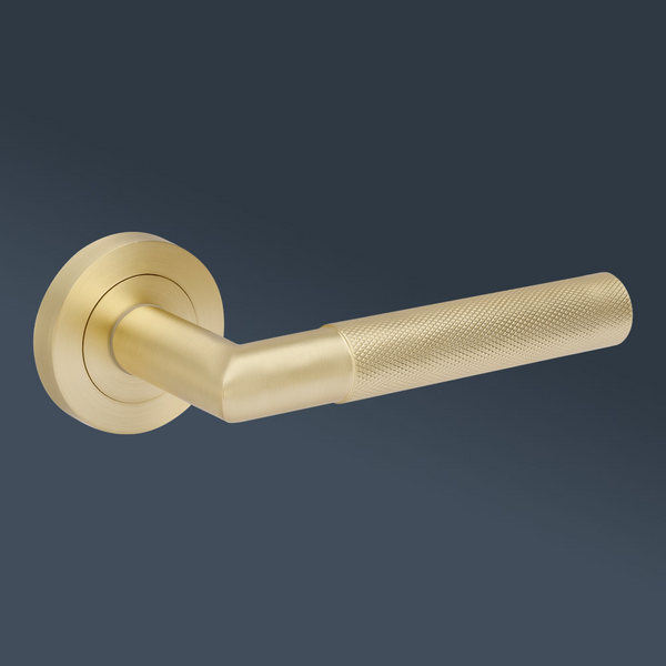 Zanda Vertex Dummy Lever Handle Satin Brass