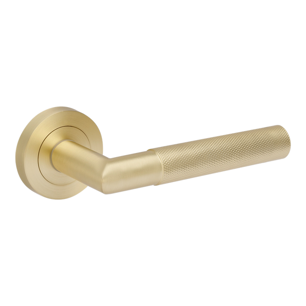 Zanda Vertex Dummy Lever Handle Satin Brass