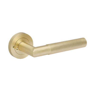 Zanda Vertex Integrated Privacy Lever Handle Satin Brass