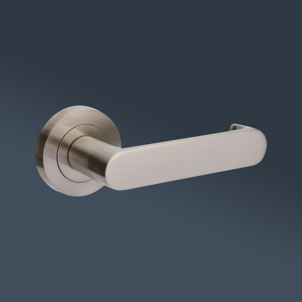 Zanda Duke Return Privacy Lever Set Door Handle Brushed Nickel