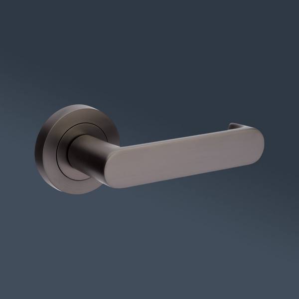 Zanda Duke Return Passage Lever Set Door Handle Graphite Nickel