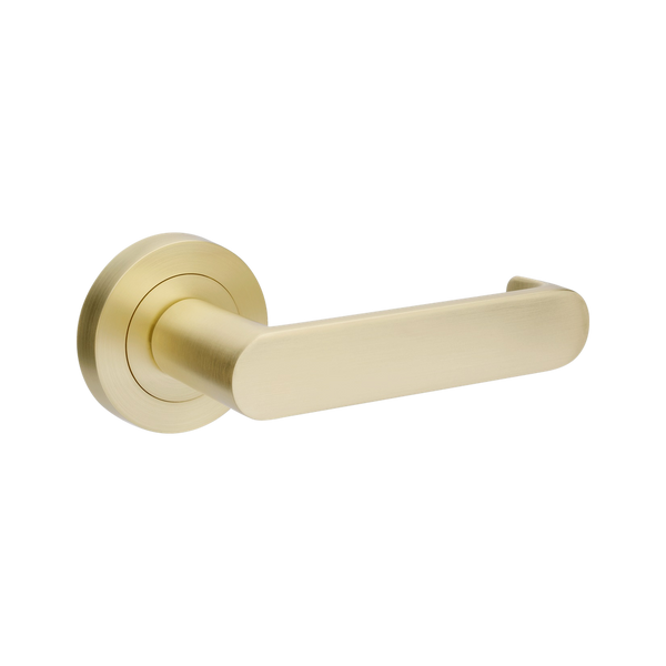 Zanda Duke Return Dummy Lever Set Door Handle Satin Brass