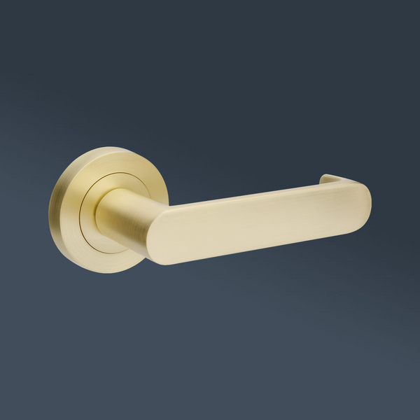 Zanda Duke Return Dummy Lever Set Door Handle Satin Brass
