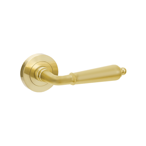Zanda Oxford Integrated Privacy Lever Set Door Handle Satin Brass