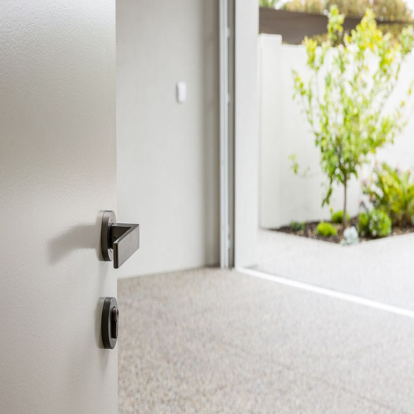 Zanda Boston Entrance Set Lever Door Handle Graphite Nickel