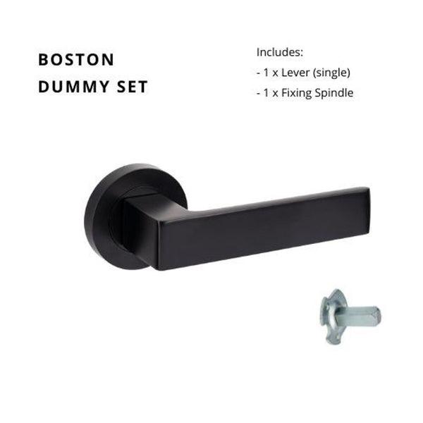 Zanda Boston Dummy Lever Set Door Handle Matte Black