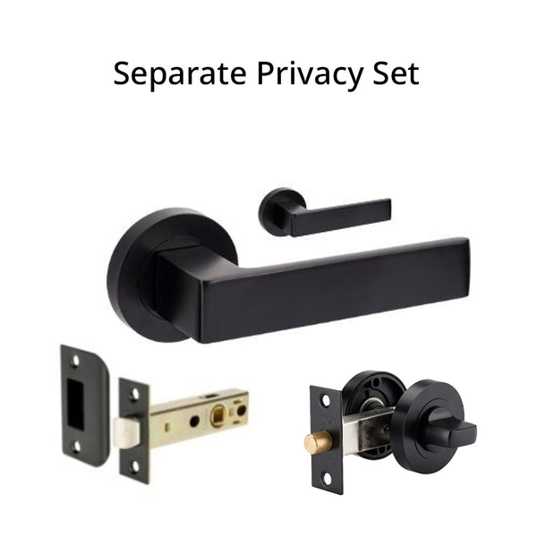 Zanda Boston Privacy Lever Set Door Handle Matte Black