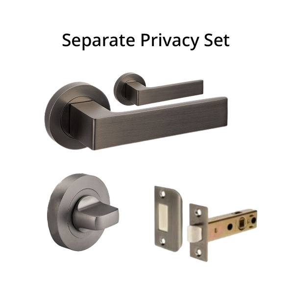 Zanda Boston Privacy Lever Set Door Handle Graphite Nickel