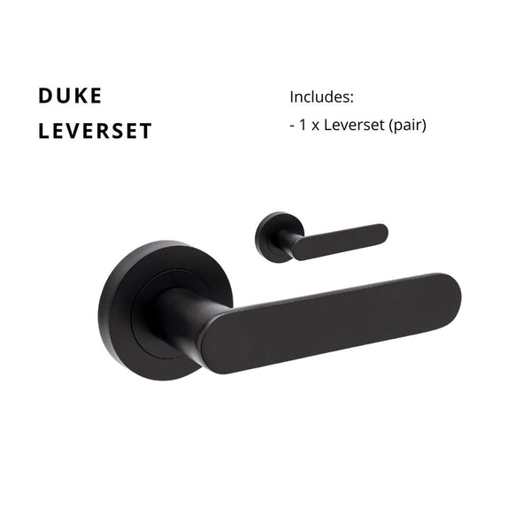 Zanda Duke Lever Set Door Handles Only Matte Black