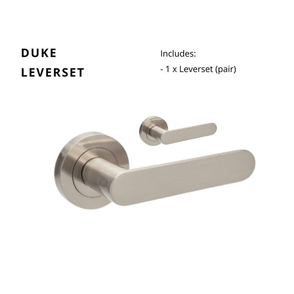 Zanda Duke Lever Set Door Handles Only Brushed Nickel