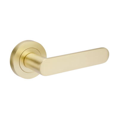 Zanda Duke Integrated Privacy Lever Set Door Handle Satin Brass