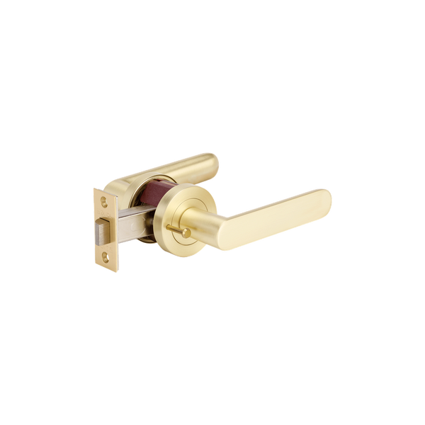 Zanda Duke Integrated Privacy Lever Set Door Handle Satin Brass