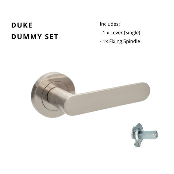 Zanda Duke Dummy Lever Set Door Handle Brushed Nickel