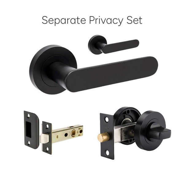 Zanda Duke Privacy Lever Set Door Handle Matte Black