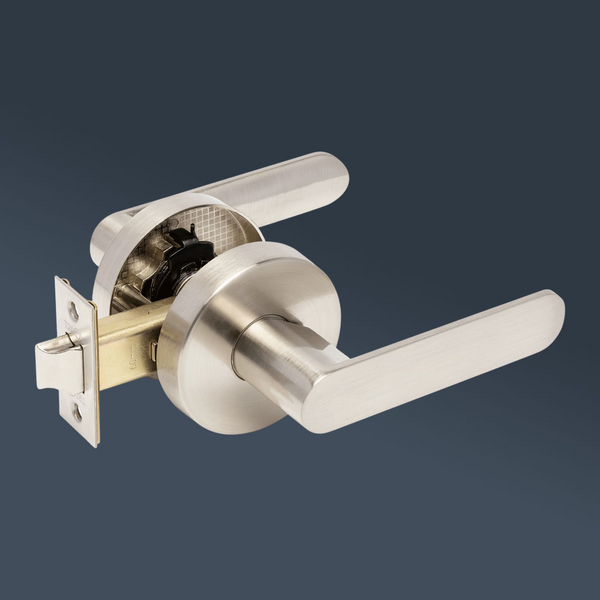 Zanda Sceptre Passage Set Door Handle Brushed Nickel