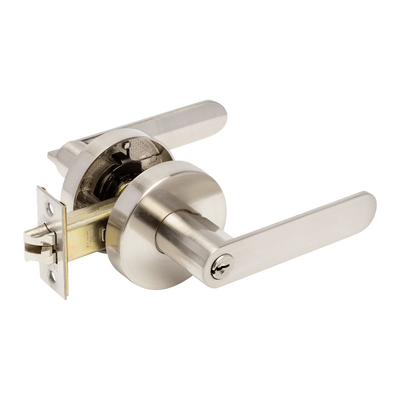 Zanda Sceptre Entrance Set Lever Door Handle Brushed Nickel