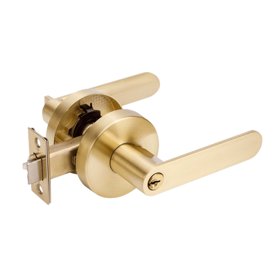 Zanda Sceptre Entrance Set Satin Brass