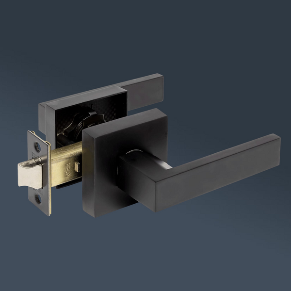 Zanda Trident Passage Set Door Handle Matte Black
