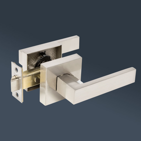 Zanda Trident Passage Set Door Handle Brushed Nickel
