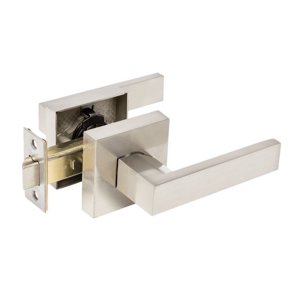 Zanda Trident Passage Set Door Handle Brushed Nickel