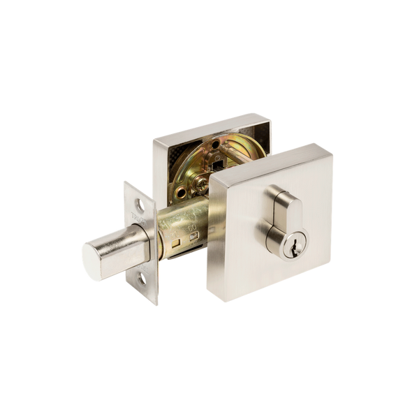 Zanda Triad Square Slimline Deadbolts Brushed Nickel