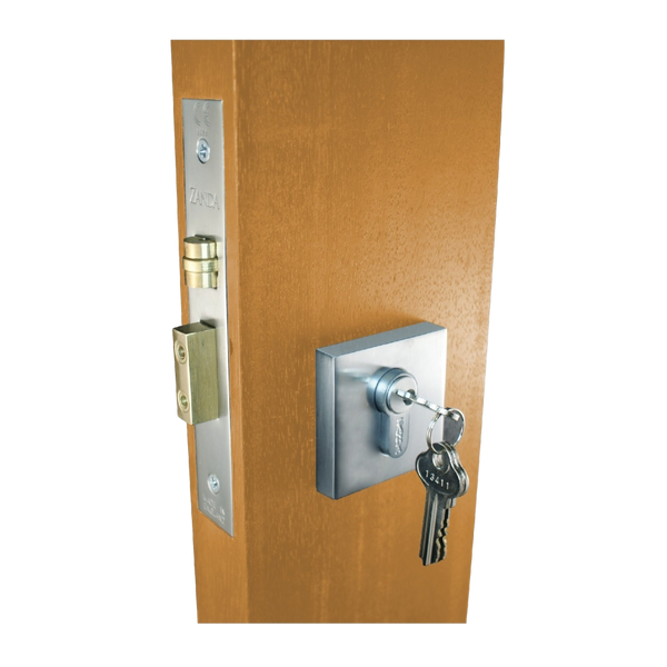 Zanda Square Roller Lock Kits Satin Chrome