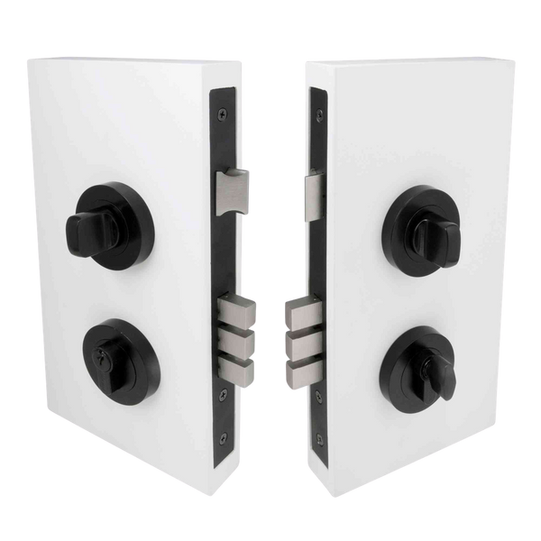 Zanda Double Turn Lock Kits Matte Black
