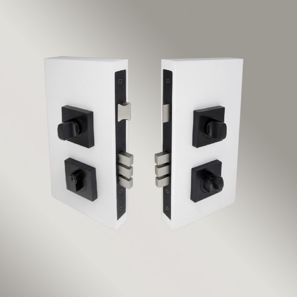 Zanda Double Turn Lock Kits Matte Black