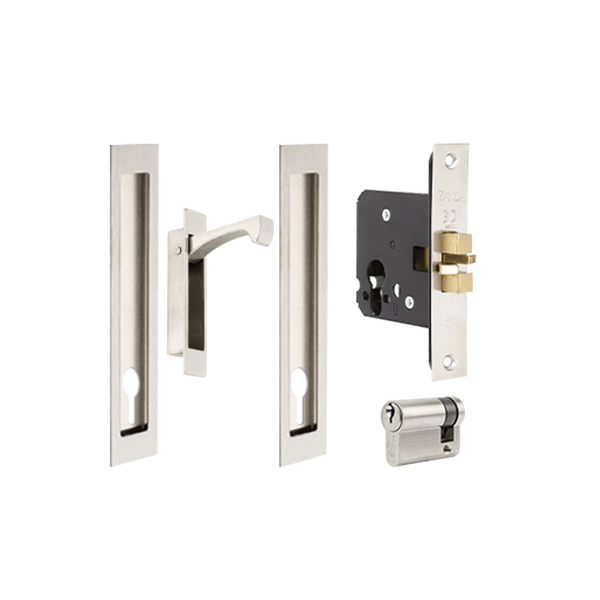 Zanda Verve Sliding Door Lock Kits Stainless Steel