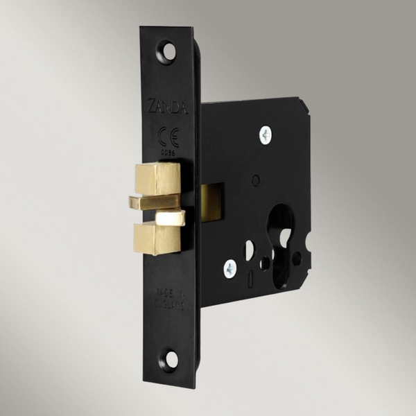 Zanda Sliding Door Euro Mortice Lock Claw Type Matte Black