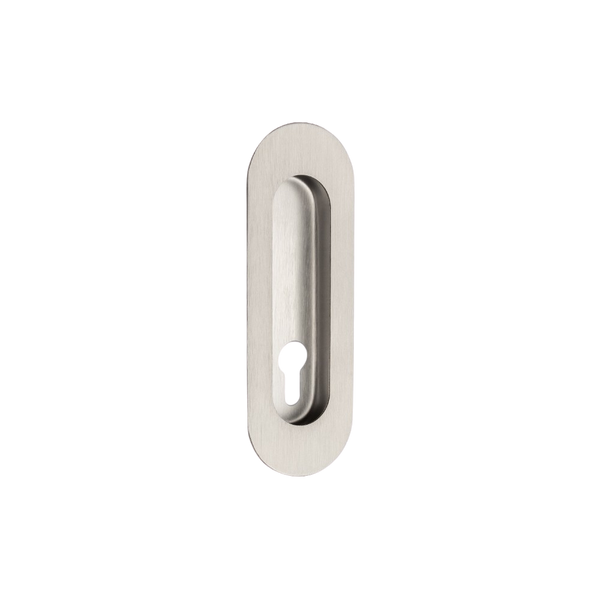 Zanda Duke Flush Pull with Euro Cutout 120mm Stainless Steel