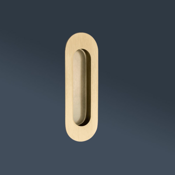 Zanda Duke Flush Pull 120mm Satin Brass