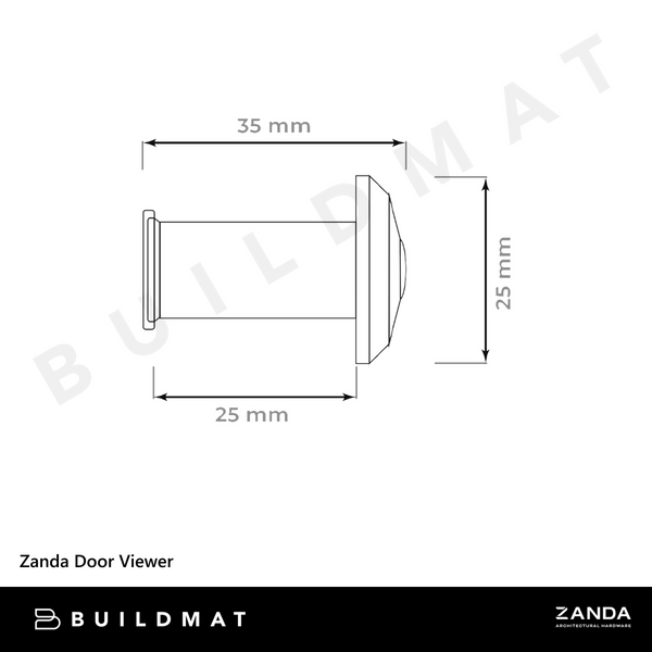 Zanda Door Viewer Matte Black