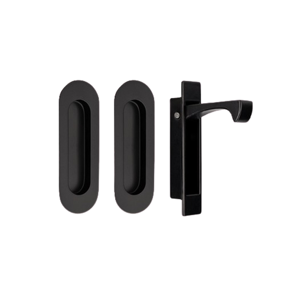 Zanda Duke Flush Pull Kit 120mm Matte Black