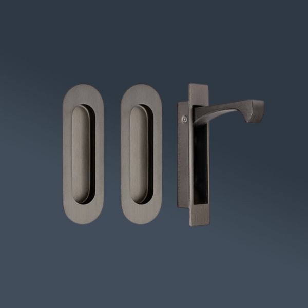 Zanda Duke Flush Pull Kit 120mm Graphite Nickel