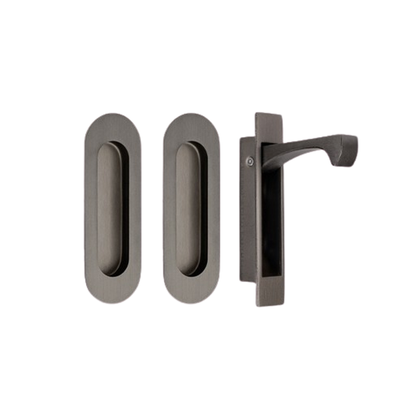 Zanda Duke Flush Pull Kit 120mm Graphite Nickel