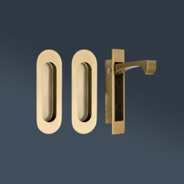 Zanda Duke Flush Pull Kit 120mm Satin Brass