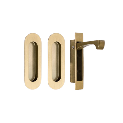Zanda Duke Flush Pull Kit 120mm Satin Brass