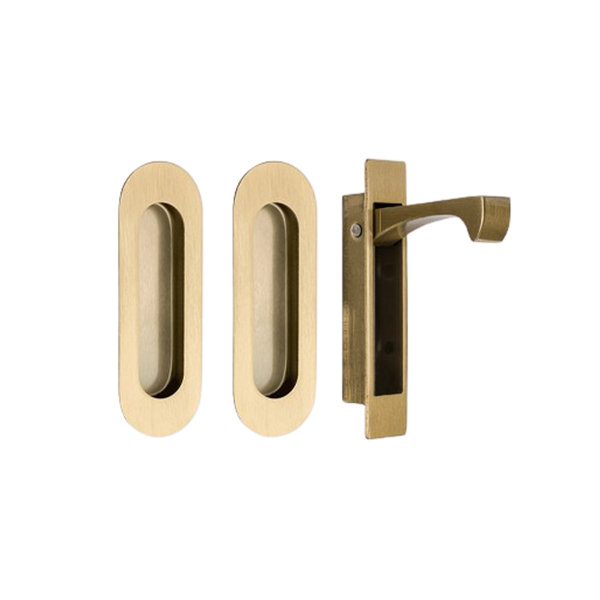 Zanda Duke Flush Pull Kit 120mm Satin Brass