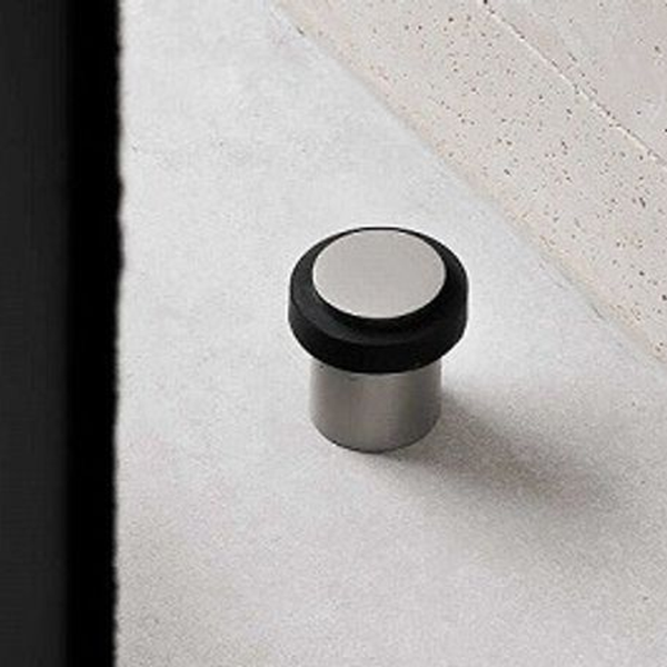 Zanda Round Floor Mount Door Stop 60mm Brushed Nickel