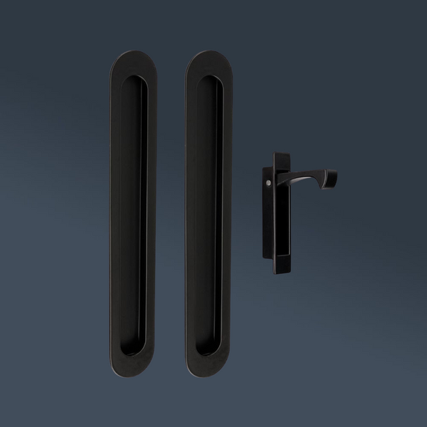 Zanda Duke Flush Pull Kit 250mm Matte Black