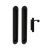 Zanda Duke Flush Pull Kit 250mm Matte Black