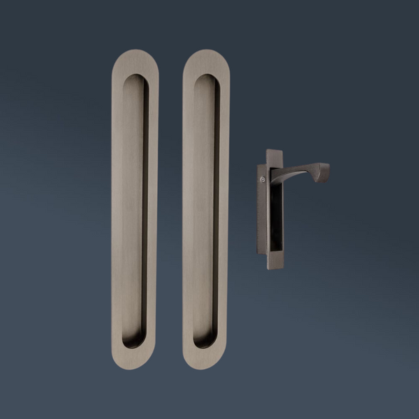 Zanda Duke Flush Pull Kit 250mm Graphite Nickel
