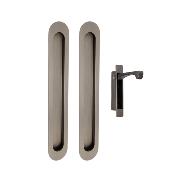 Zanda Duke Flush Pull Kit 250mm Graphite Nickel